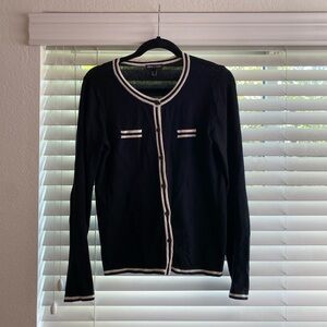 MANGO contrast stripe trim cardigan